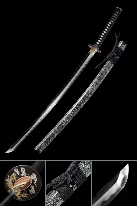 High-performance Japanese Samurai Sword Pattern Steel With Black And White Saya