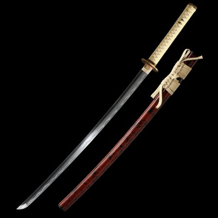 Handcrafted Japanese Katana Sword T10 Carbon Steel With Real Hamon Blade