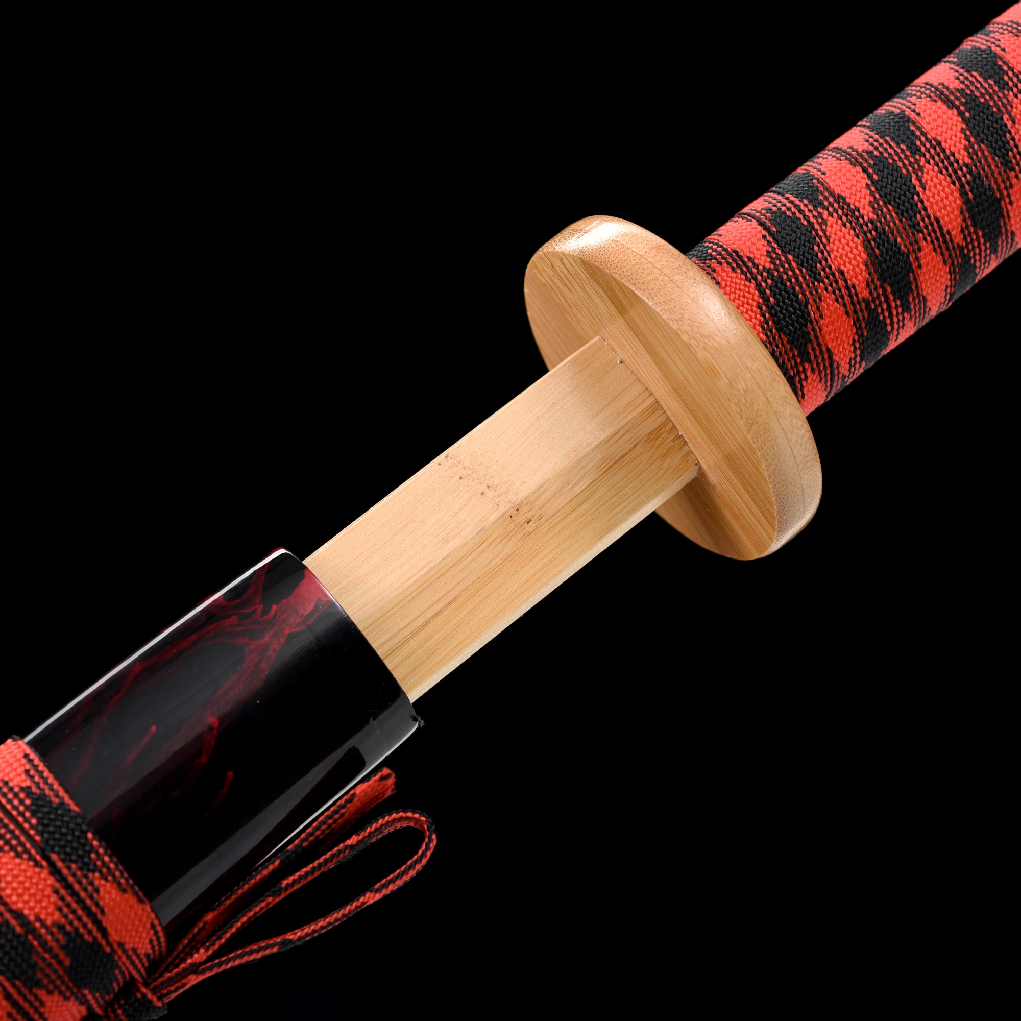 Handmade Natural Bamboo Wooden Blade Unsharpened Katana Sword With ...