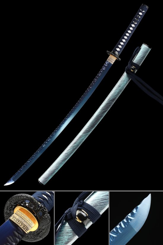 Dragon Tsuba 1095 Carbon Steel Katana, Real Hamon, Full Tang & Handcrafted