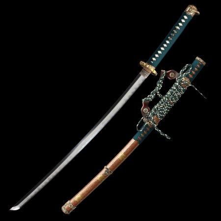 High-performance Full Tang Japanese Tachi Sword Damascus Steel With Clay Tempered Blade