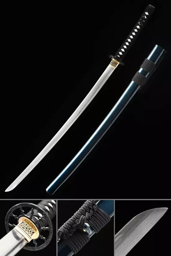 Reverse Blade Katana Sword, Rurouni Kenshin Katana Sword 1000 Layer Folded Steel Full Tang