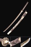 Golden Blade Katana, Handmade Japanese Katana Sword T10 Carbon Steel Real Hamon
