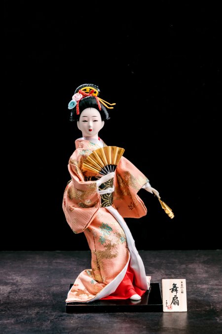 Vintage Japanese Geisha Doll Desktop Decor