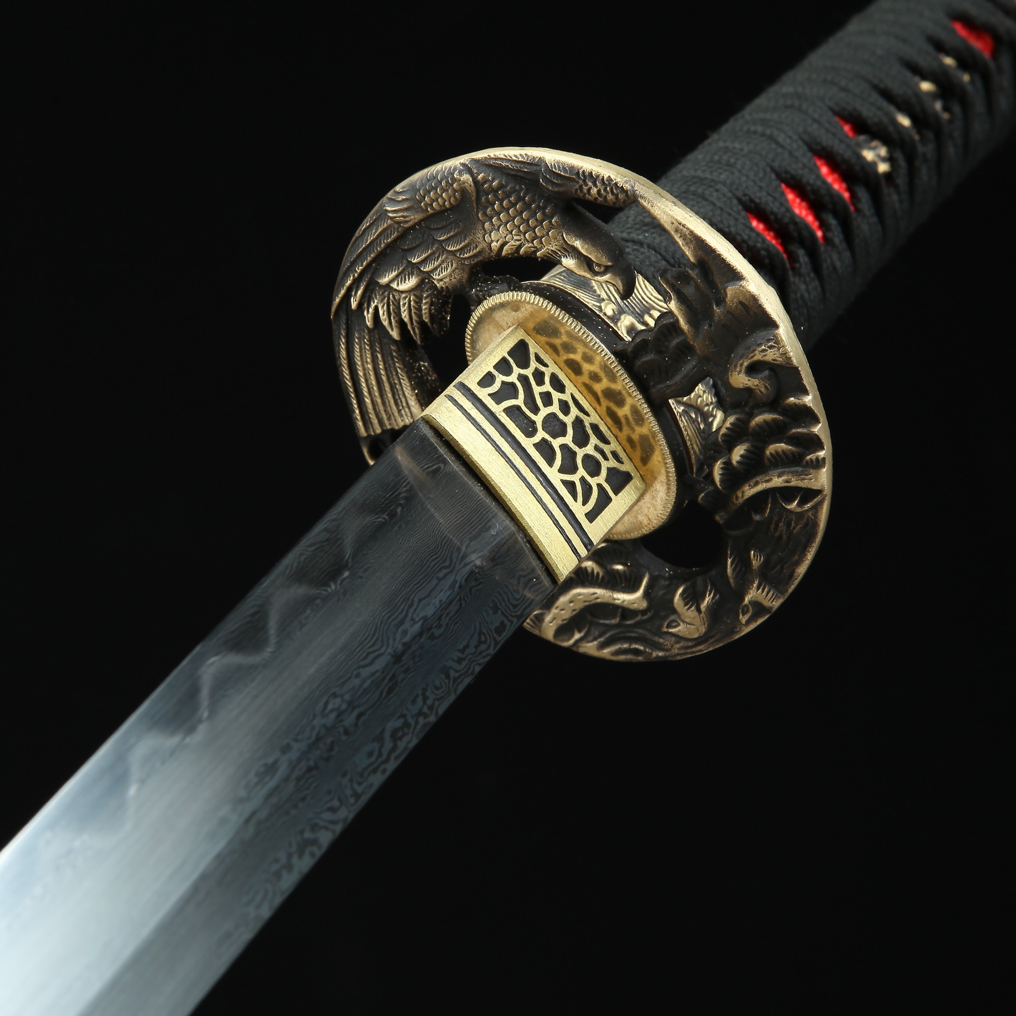 Handmade Pattern Steel Real Hamon Japanese Katana Samurai Sword With ...