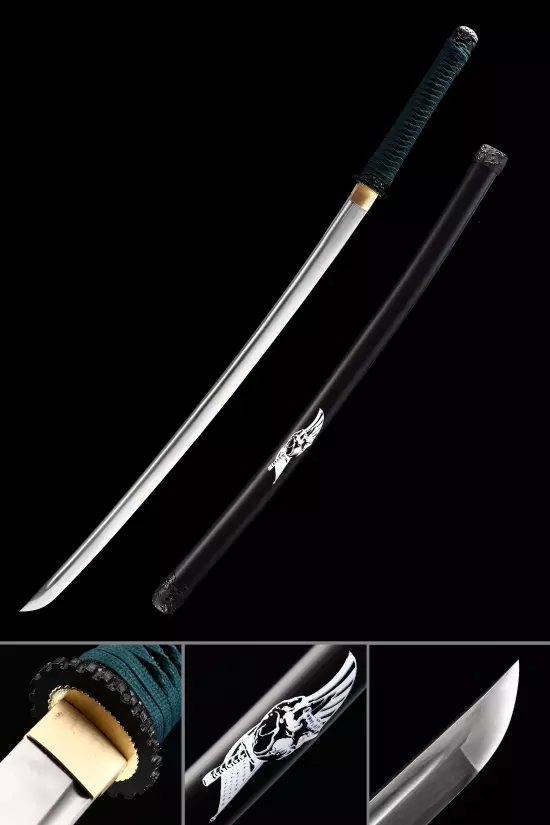Handmade Japanese Samurai Sword With Blue Handle