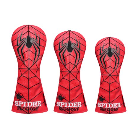 Spider Golf Wood Headcovers Set - Red