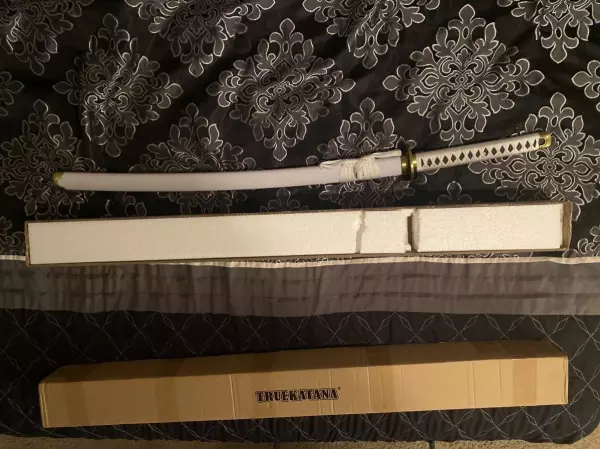 One Piece  Roronoa Zoro Wado Ichimonji Real Katana Samurai Sword Replica With White Scabbard