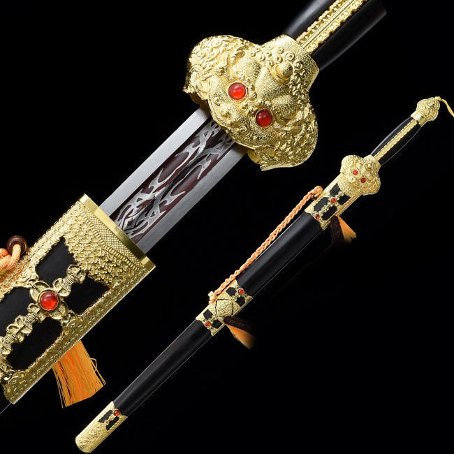 High-performance Spring Steel Chinese Tang Dynasty Sword With Ebony Scabbard