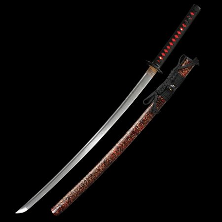 Handmade Japanese Katana Sword Damascus Steel With Multi-color Scabbard