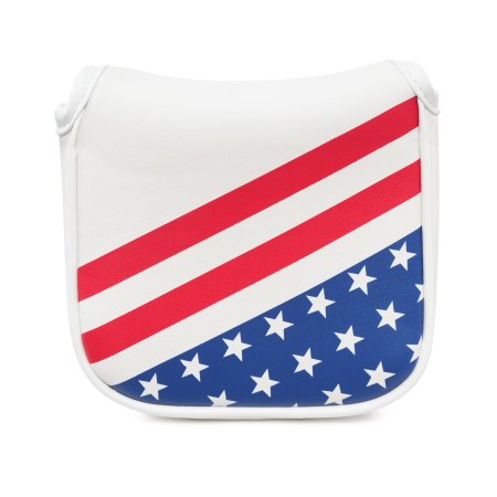 Usa Flag Square Mallet Putter Cover With Magnetic Closure