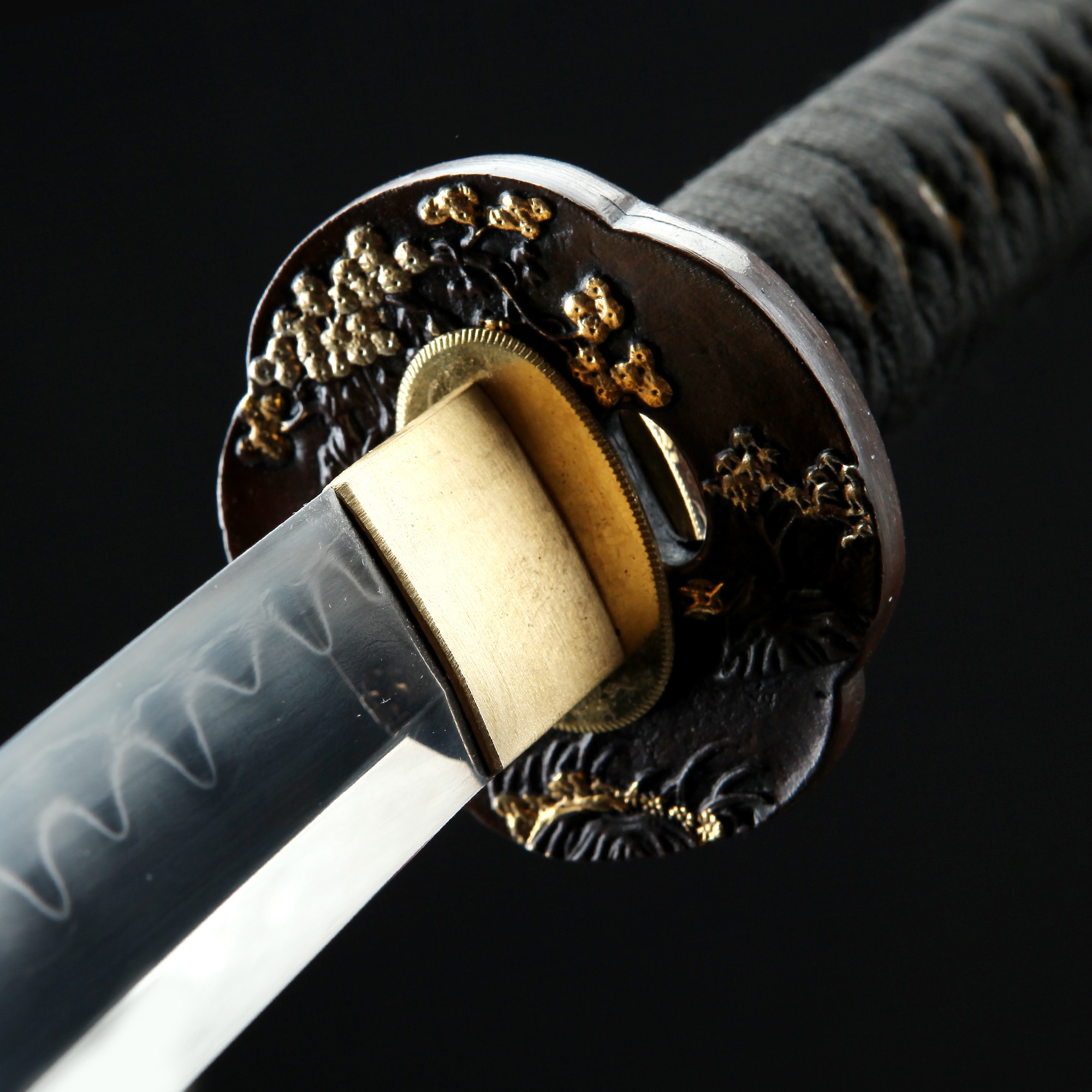 High-performance Pattern Steel Real Hamon Japanese Katana Samurai Sword ...