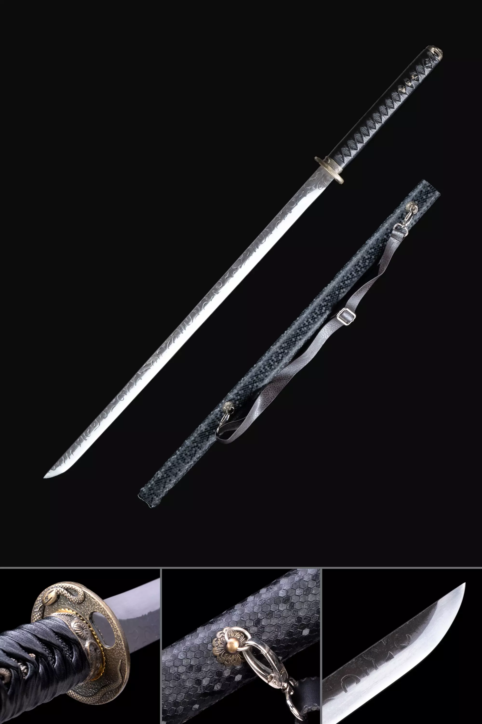 Ninja Combat Sword | Handmade Japanese Ninjato Ninja Swords With Black ...