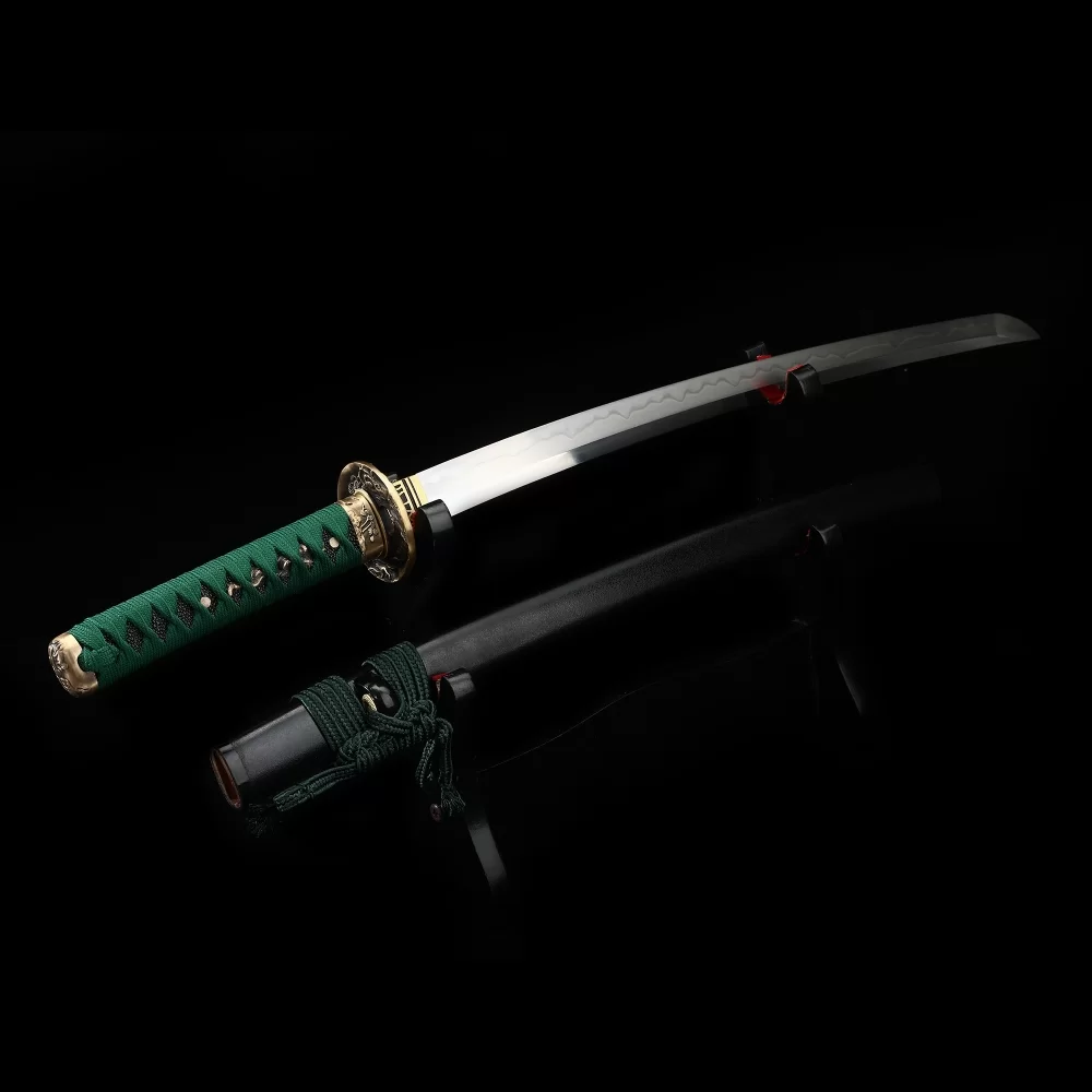 Crane Tsuba T10 Carbon Steel Wakizashi, Full Tang, Hand Forged