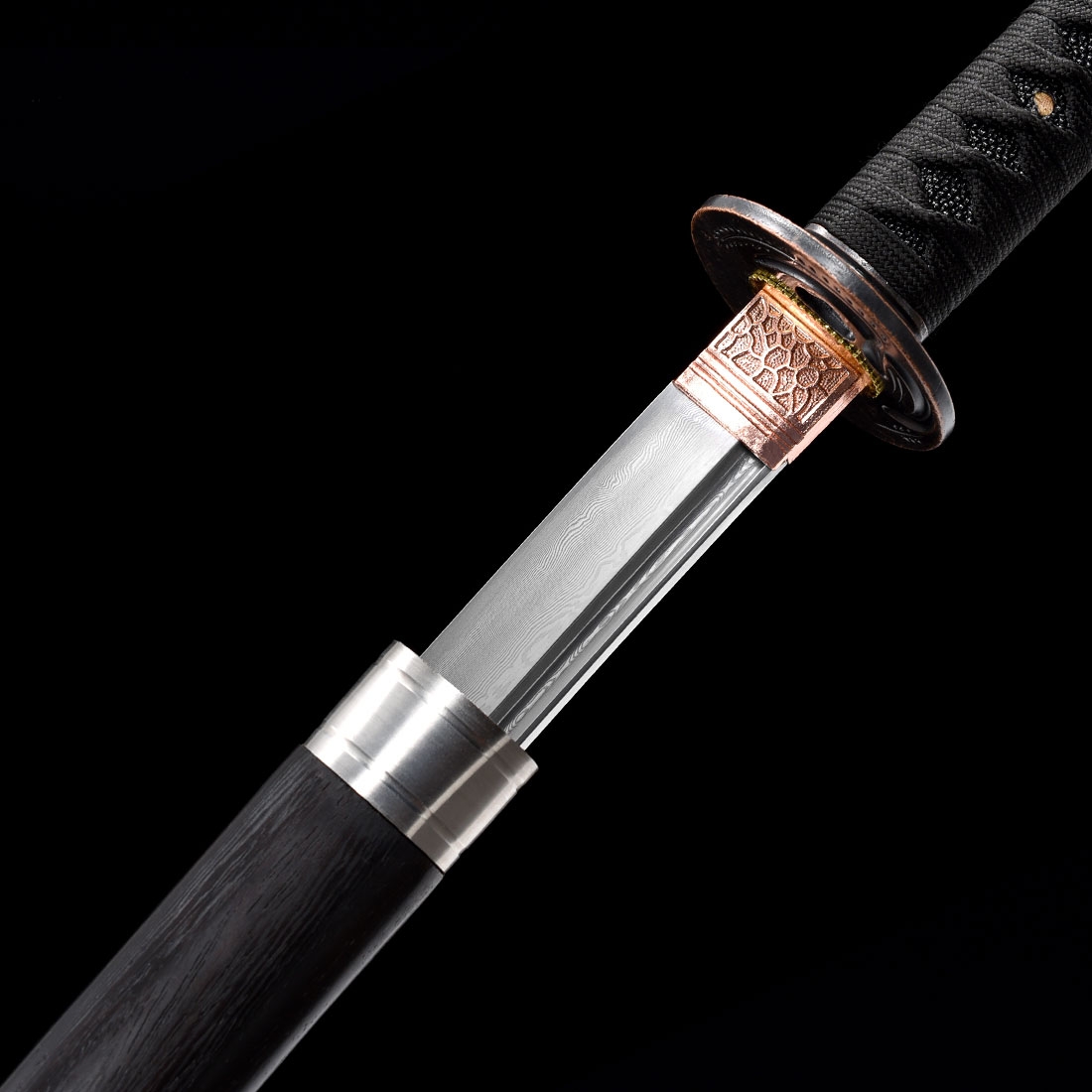 Handmade 608 Damascus Steel Hand Sharpening Katana Samurai Swords With   1598032412518 