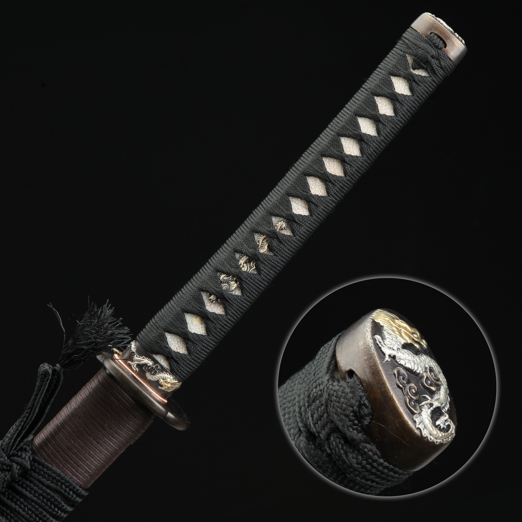 High Quality Katana Handmade Samurai Sword Pattern Steel Real Hamon