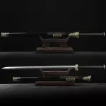 Classic Damascus Steel Black Chinese Han Dynasty Real Straight Chinese Swords