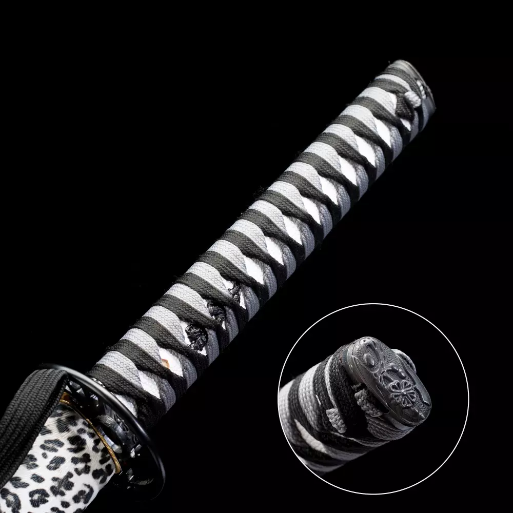 Ninjato Katana | Manganese Steel Ninjato with Leopard Print Saya