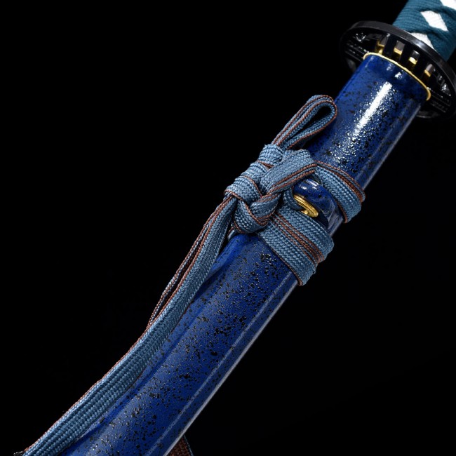  TRUEKATANA Katana japonesa, espada katana japonesa hecha a  mano, acero de alto manganeso con hoja azul : Deportes y Actividades al  Aire Libre