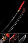Japanese Katana, Handmade Full Tang Japanese Katana Samurai Swords With Black Scabbard