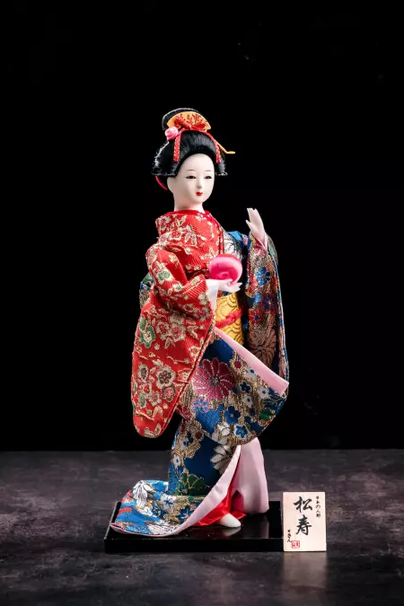 Japanese Geisha Kimono Doll With Beautiful Kimono