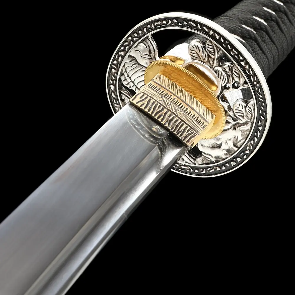 1095 Steel Katana | 1095 Carbon Steel Katana with Black Hardwood