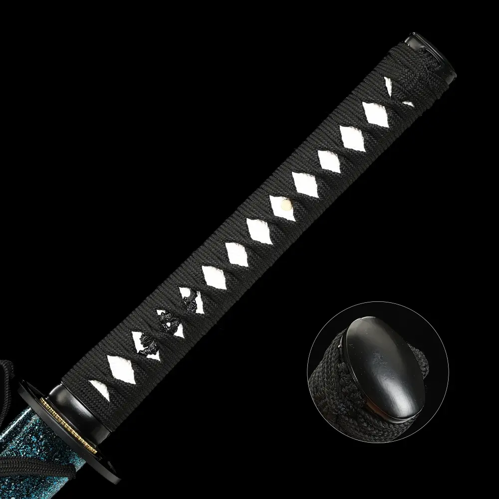 Ninja Sword | 1095 Carbon Steel Ninja Sword with Gold Blade - Teal