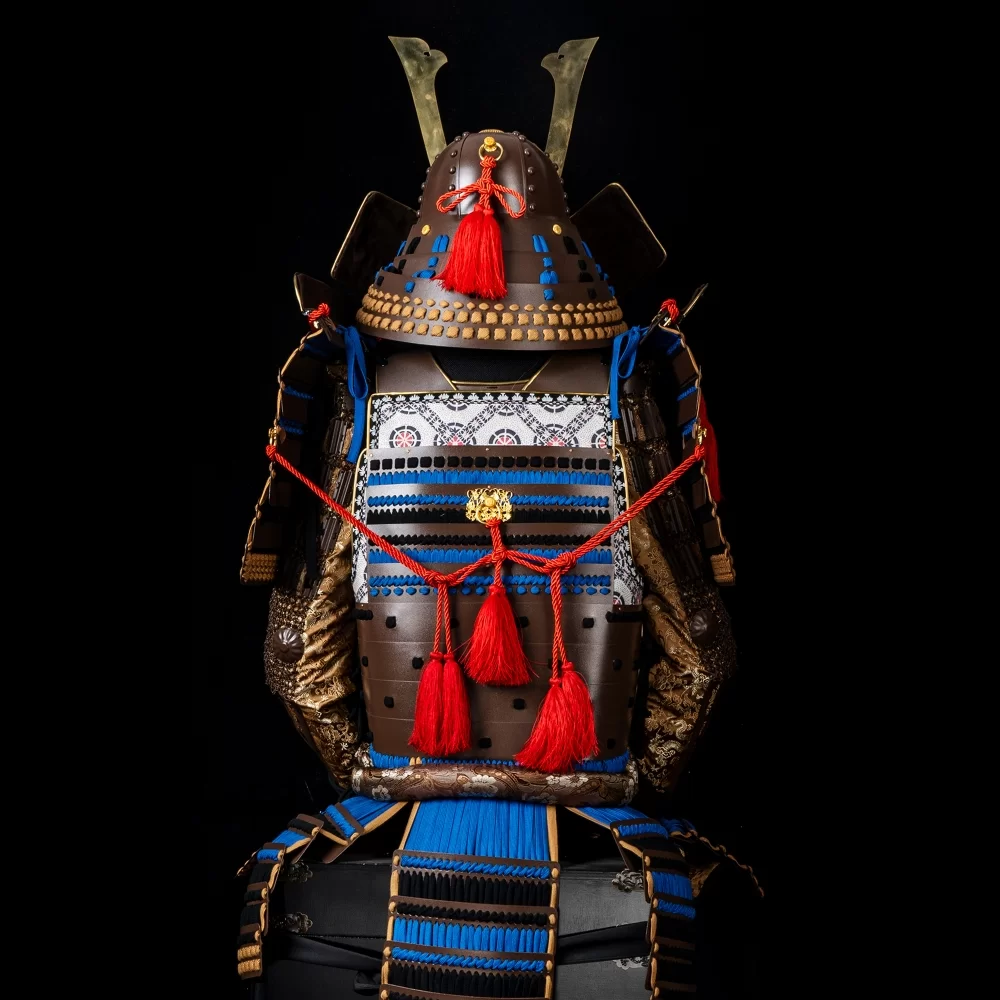 Ancient Japanese Armor | Handmade Oda Clan Kachi Brown And Golden