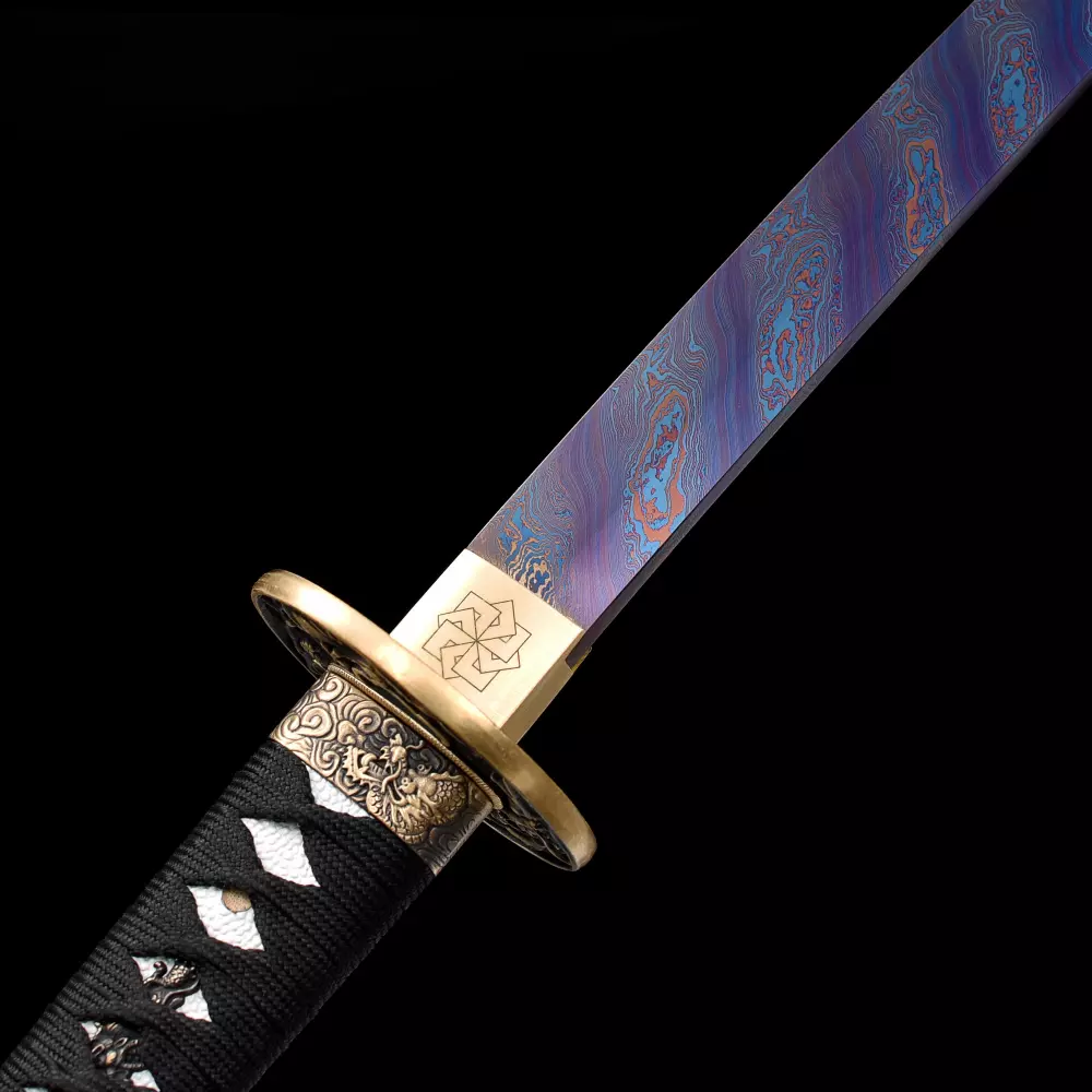 Katana | Handmade Japanese Samurai Sword Pattern Steel With Dragon 