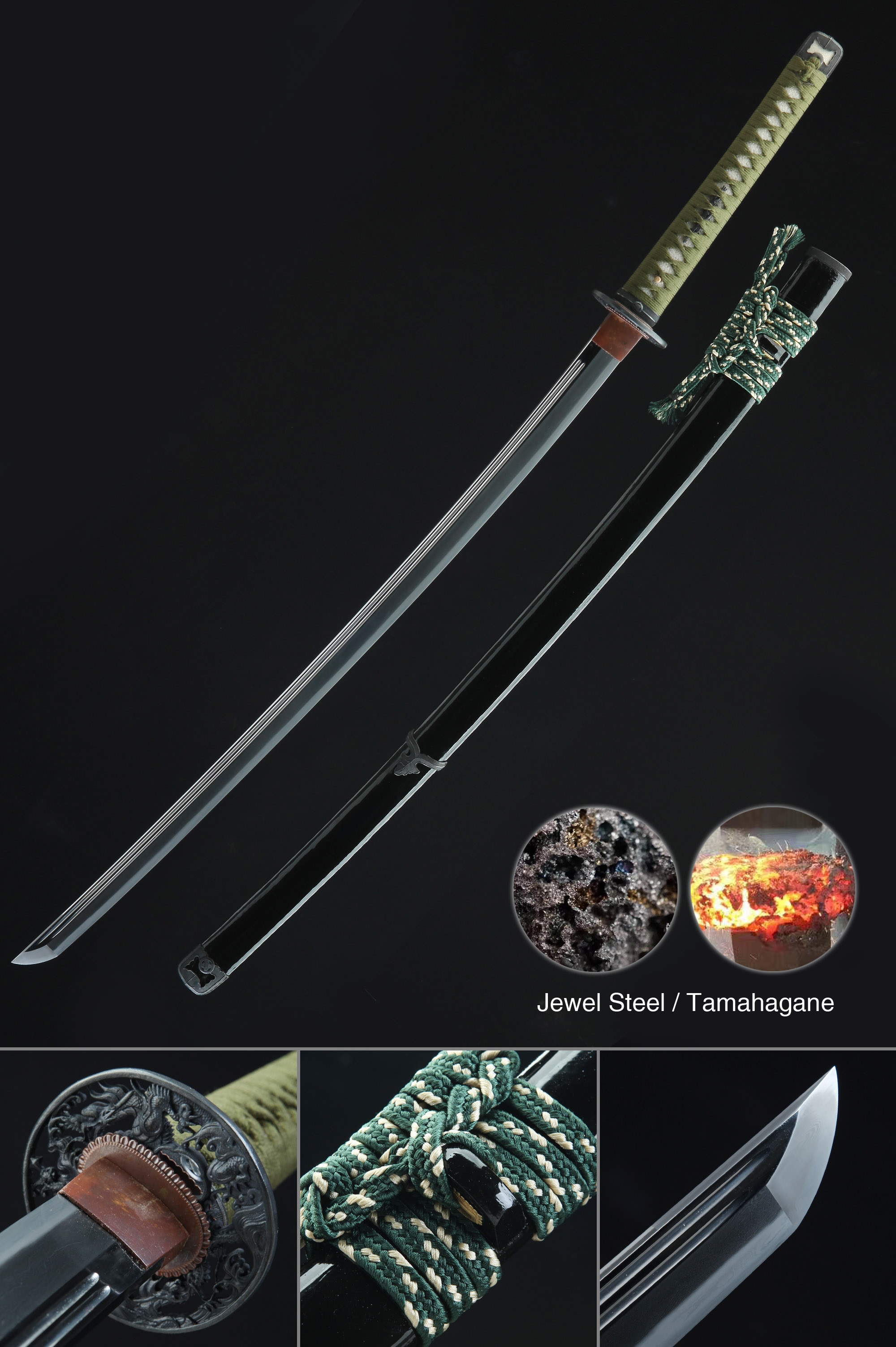 Battle Ready Sharp Japanese Samurai Katana High Carbon Steel Practice Sword 