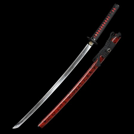 Handmade Full Tang Japanese Samurai Sword T10 Carbon Steel With Hamon Blade