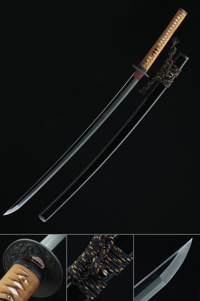 Dragon Tsuba Tamahagane Steel Katana, Clay Tempered, Full Tang & Hand Forged
