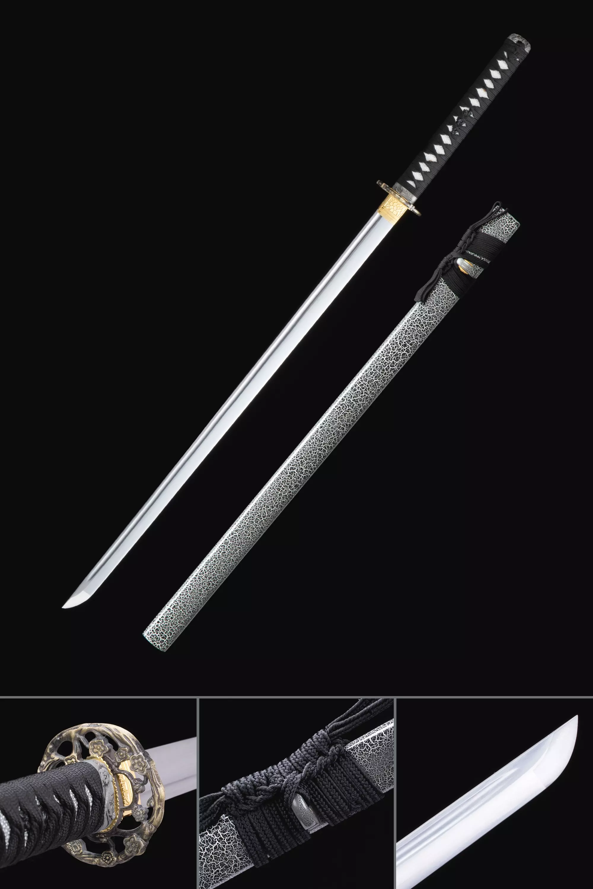 Real Ninja Sword | Handmade Japanese Ninjato Ninja Sword With Gray ...