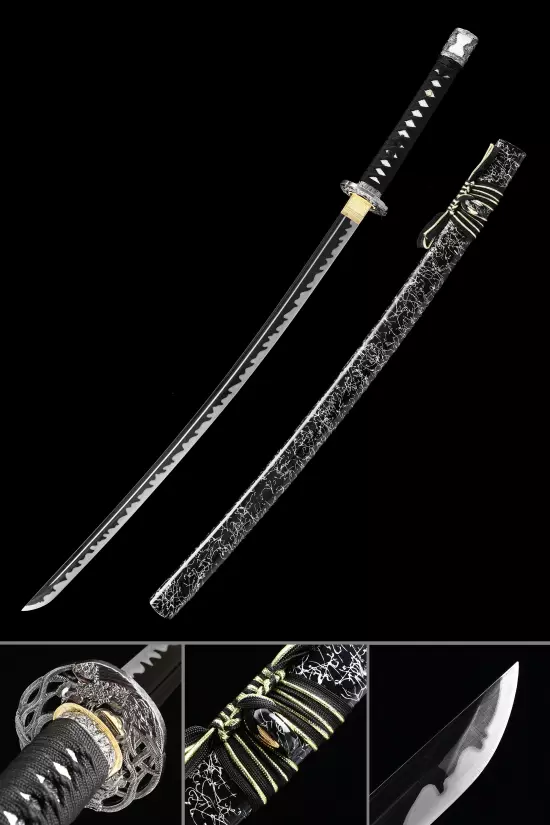 RYUJIN 41" 1045 Handmade Japanese Samurai Sword Dragon Scale Saya Ninja 