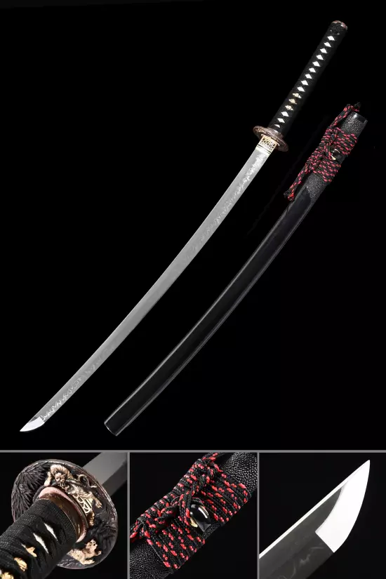 Handmade Real Hamon Katana Sword T10 Folded Clay Tempered Steel