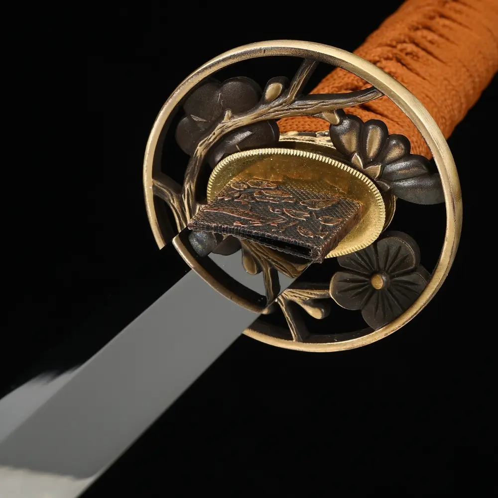 1095 Carbon Katana | 1095 Carbon Steel Katana with Chrysanthemum