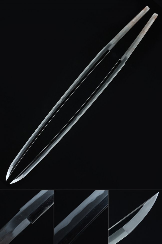 Full Tang Tamahagane Katana Blade - Handforged 28.3-Inch, Real Hamon, Authentic Jihada