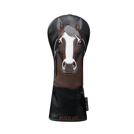 Horse Head Hybrid Golf Headcover - Black