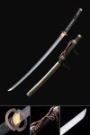 Handmade Japanese Samurai Sword High Manganese Steel Full Tang With Copper Scabbard