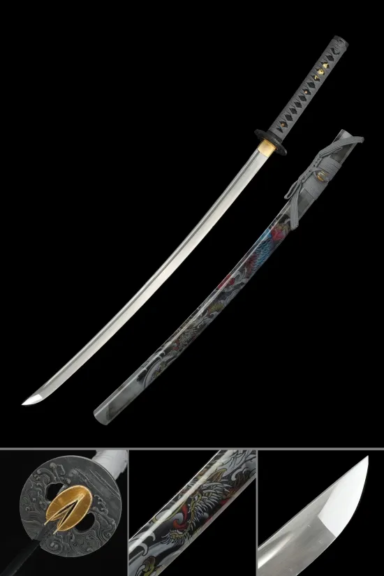 Handmade Full Tang Japanese Katana Sword With 1060 Carbon Steel Blade