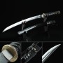 Handmade High Manganese Steel Sharpened Real Japanese Wakizashi Sword With Black Scabbard