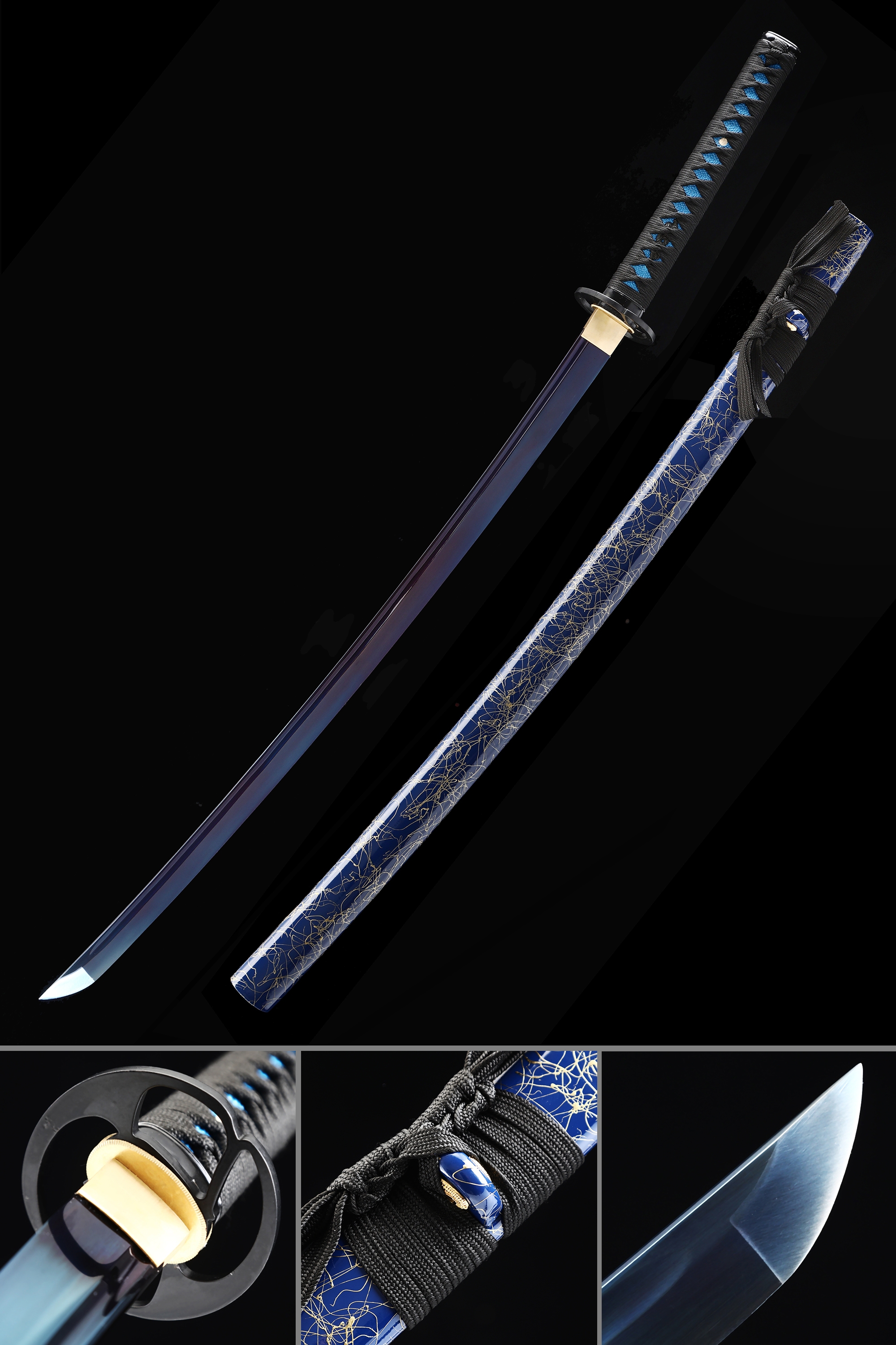 Black Ame No Habakiri Enma Sword of Roronoa Zoro in $88 (Japanese Steel is  also Available) from One Piece Swords| Japanese Samurai Sword | Type IV