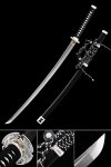 Handmade Japanese Tachi Odachi Sword Damascus Steel With Black Scabbard
