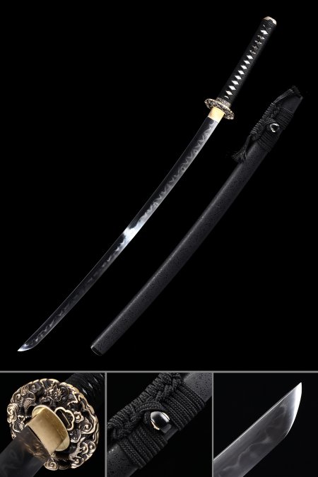 Japanese Sword, Handmade Japanese Samurai Sword Real Hamon T10 Carbon Steel