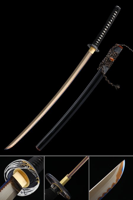 High-performance Authentic Japanese Katana Sword With Golden Blade