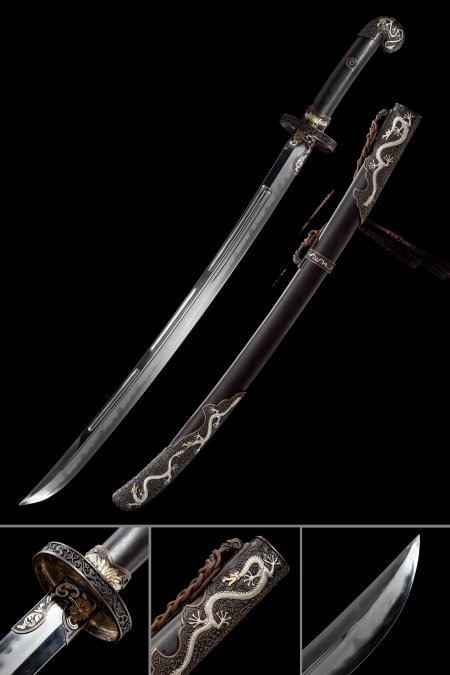 High-performance Chinese Qing Dynasty Sword Real Hamon - Broadsword
