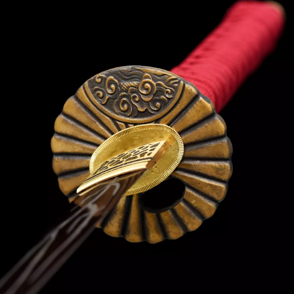 Katana De Hoja Roja  Espada Samurái Japonesa Hecha A Mano Con Hoja Roja  Carmesí - TrueKatana