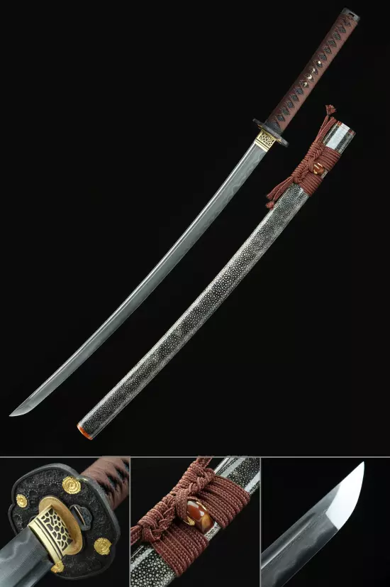 Handmade Japanese Katana Sword Pattern Steel Real Hamon