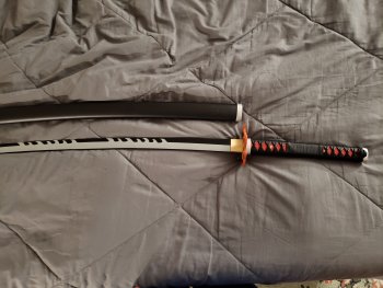 Tanjiro Kagura Sword, Demon Slayer Sword, Kimetsu No Yaiba Sword - Nichirin Sword