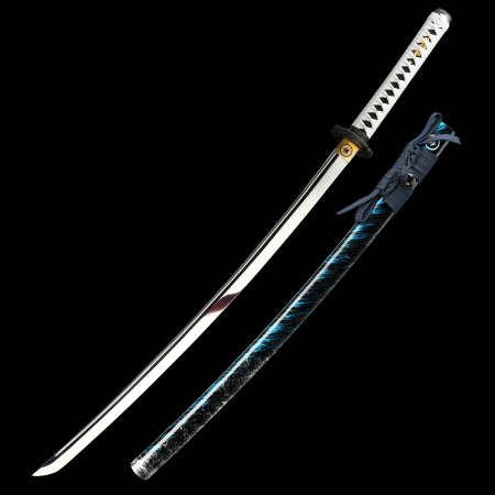 Handmade Full Tang Japanese Samurai Sword 1095 Carbon Steel With Mix-colored Scabbard